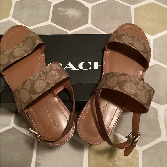 Coach Brown Sandals - Picture 1 of 5